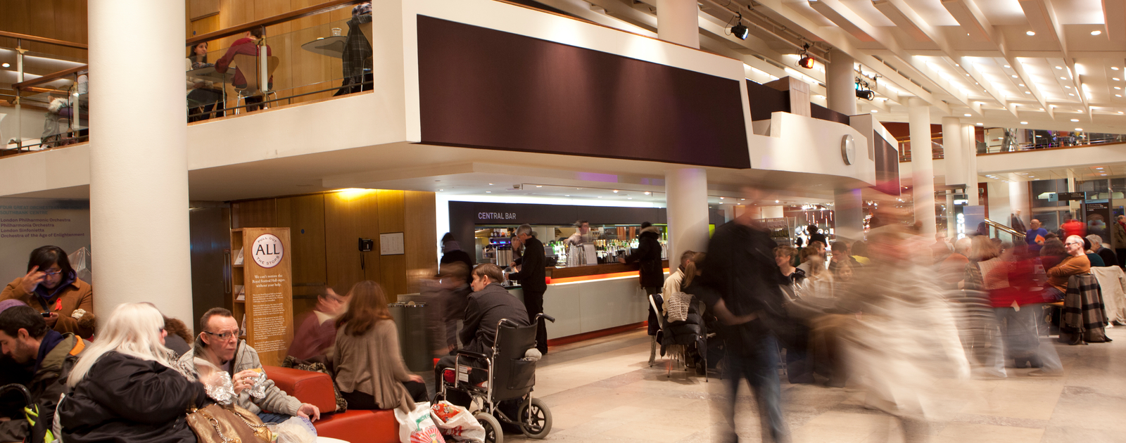 Central Bar, Southbank Centre People around the Central Bar at the Southbank Centre